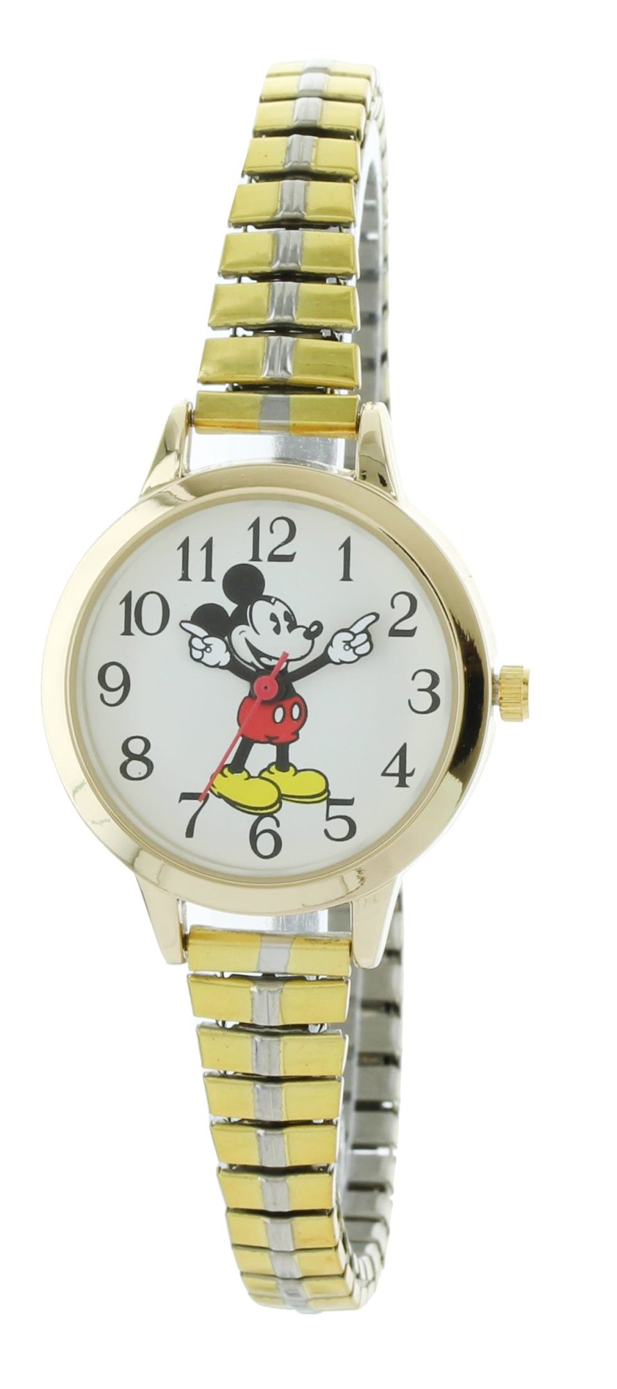 Model: Charming Disney Mickey Mouse Analog Watch with Pointing Hand and Stretch Band