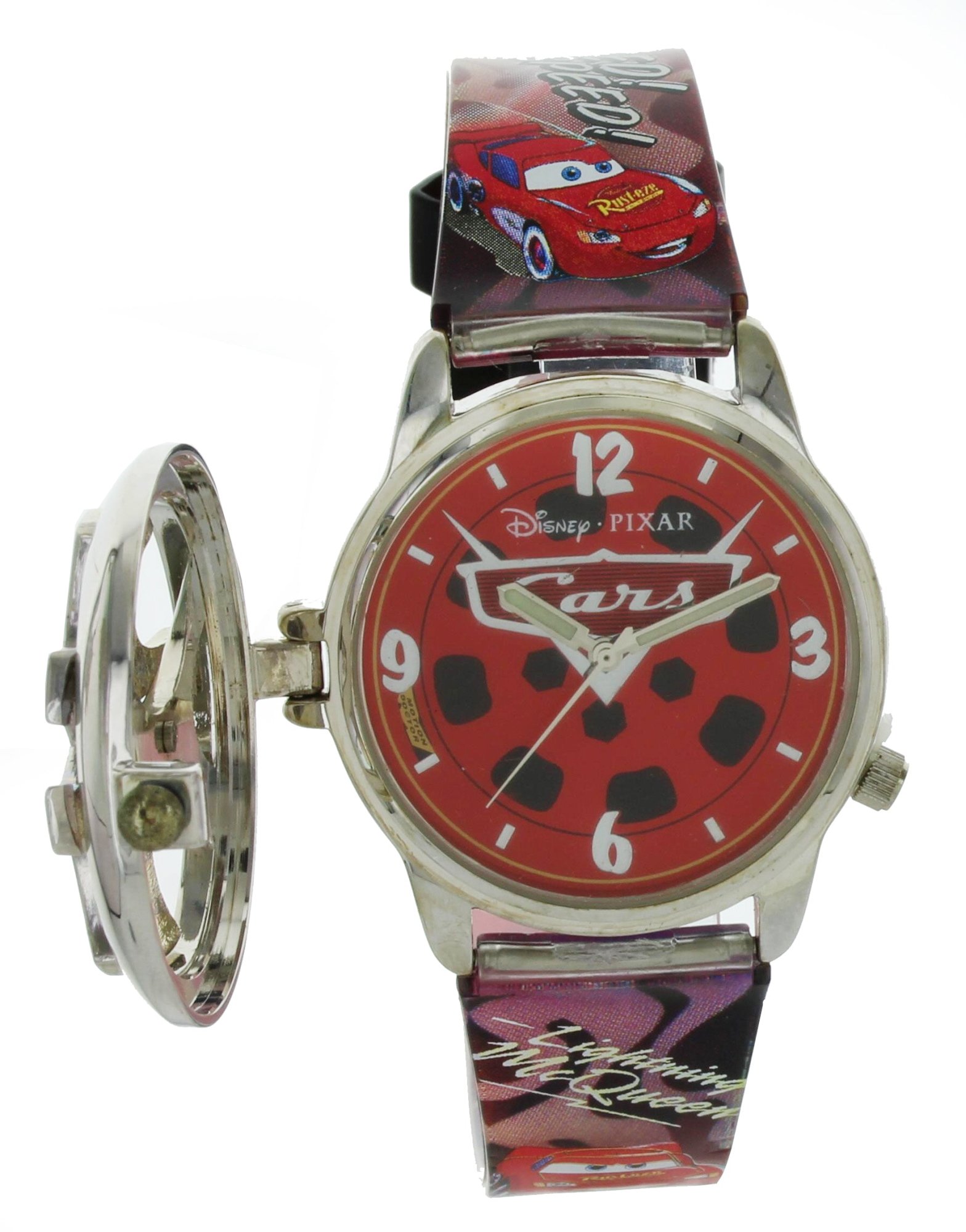 Model: Collectible Disney Pixar Cars Analog Watch With Spinner Cover