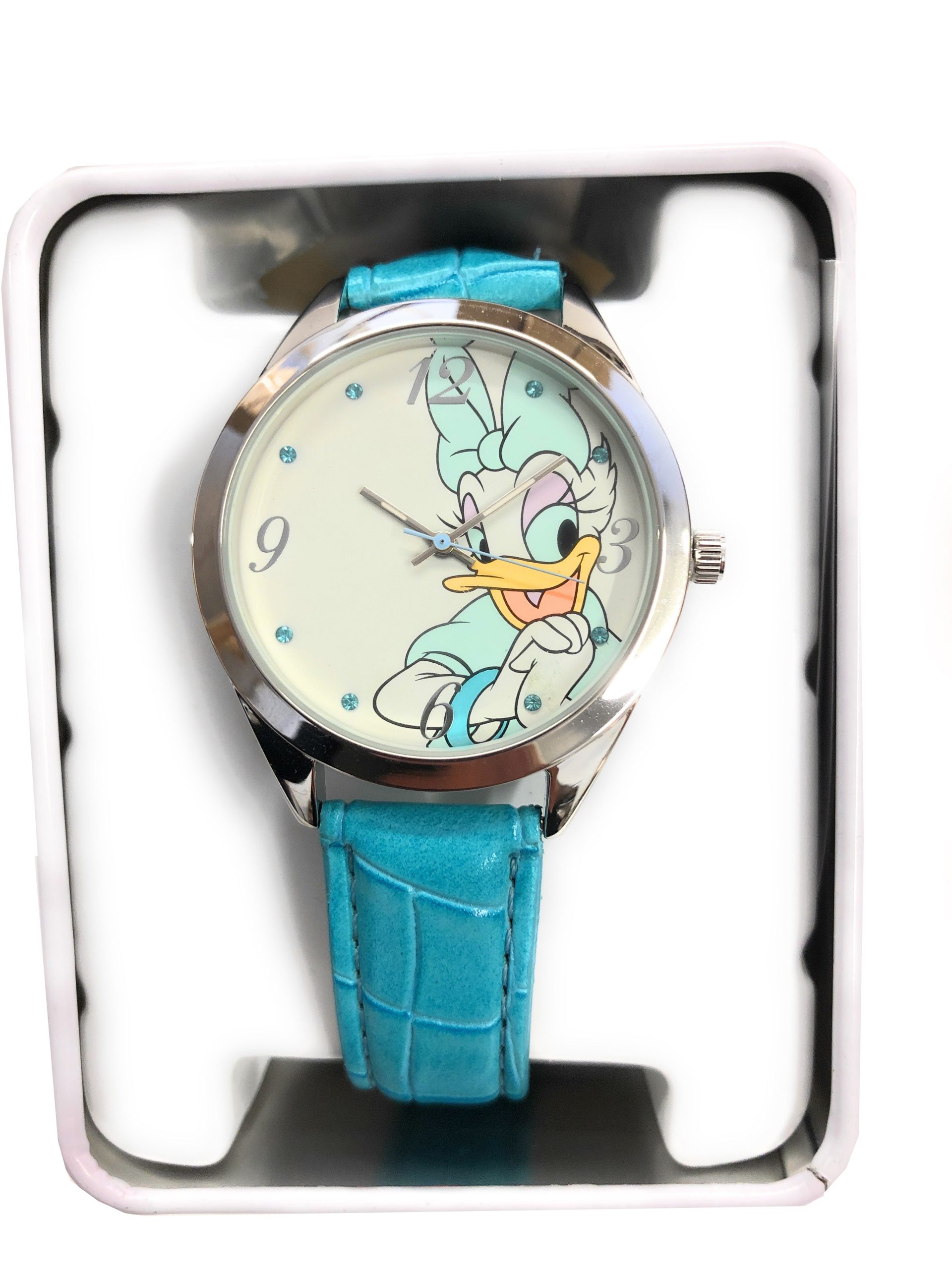 Model: Disney Daisy Duck Watch with Genuine Leather Light Green Strap