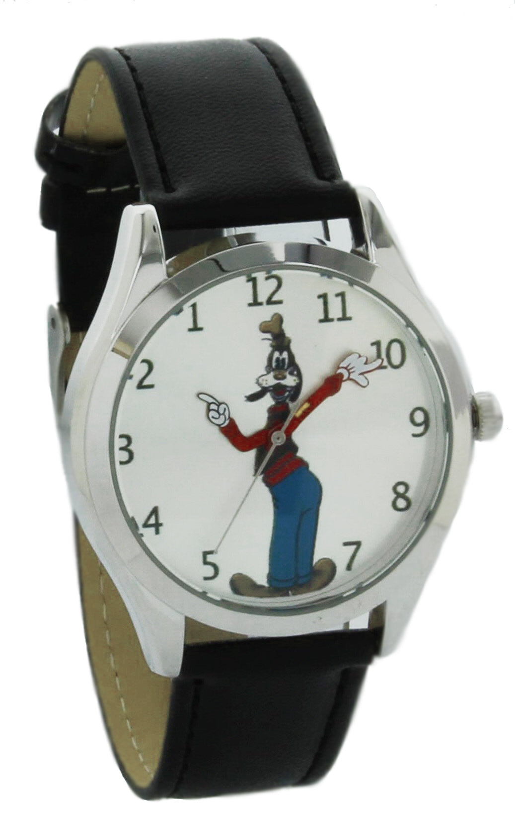 Model: Disney Vintage Style Backward Ticking Molded Hand Quartz Watch with Goofy