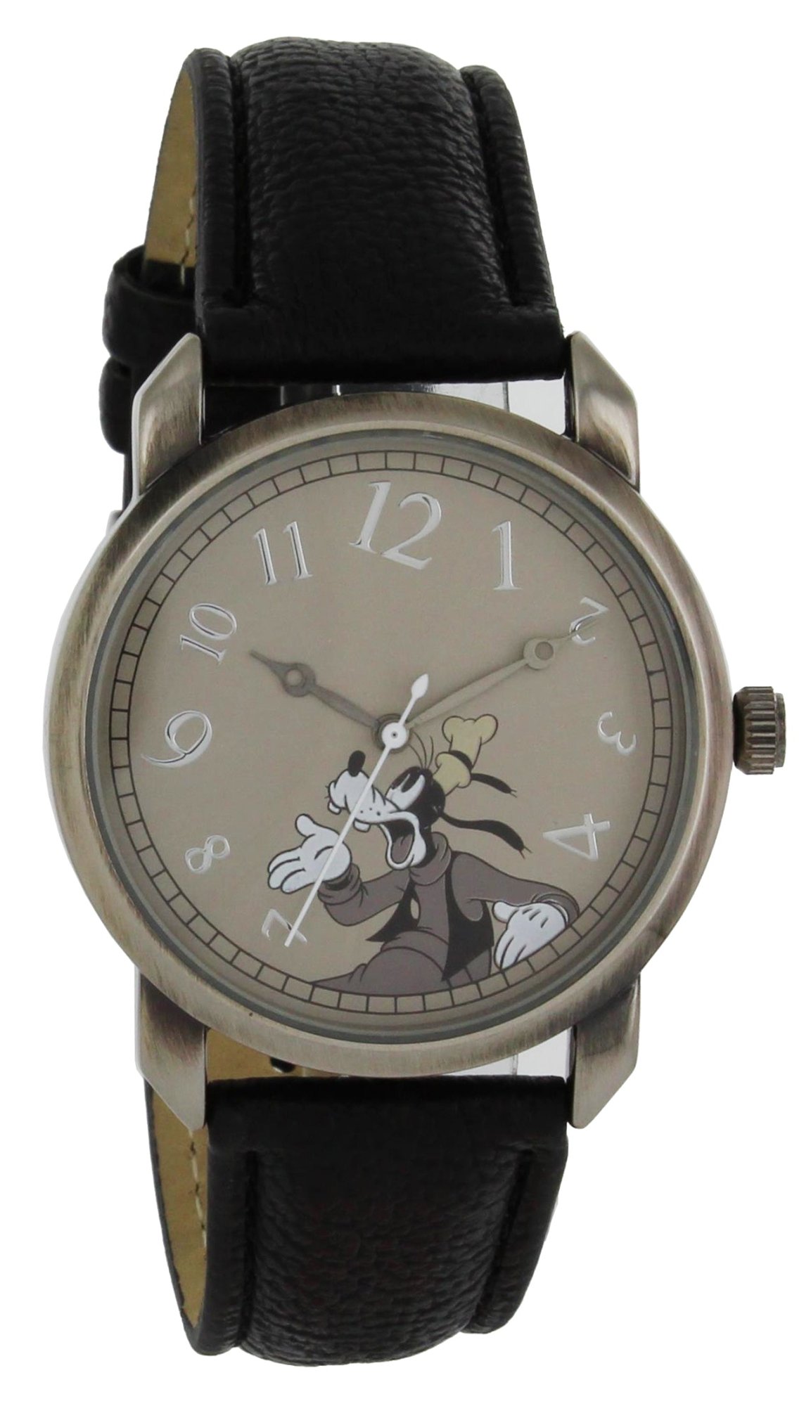 Model: Disney Vintage Style Crazy Numbers Goofy Watch in Gun Metal