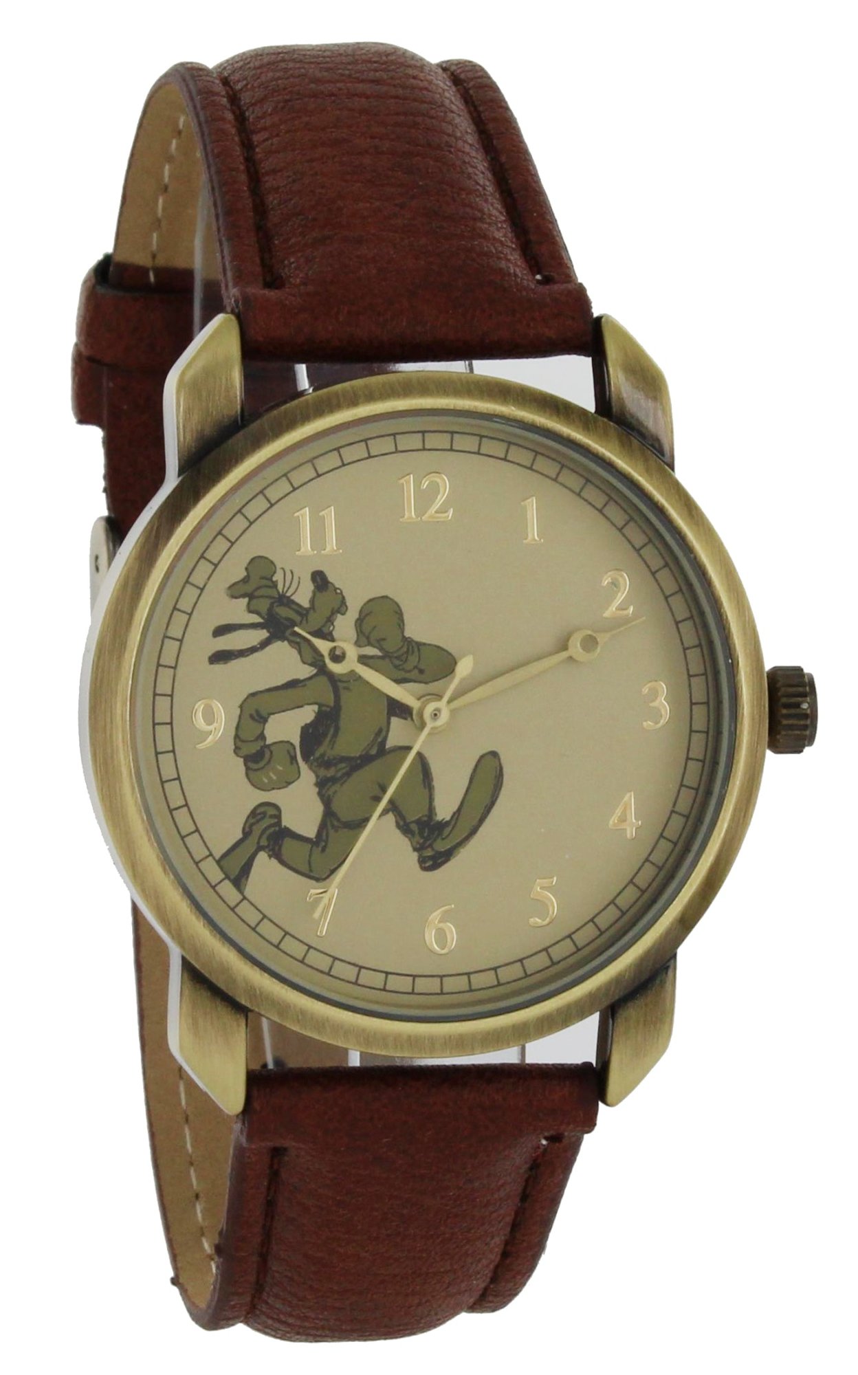 Model: Disney Vintage Style Goofy Quartz Watch with Gold Tone Case