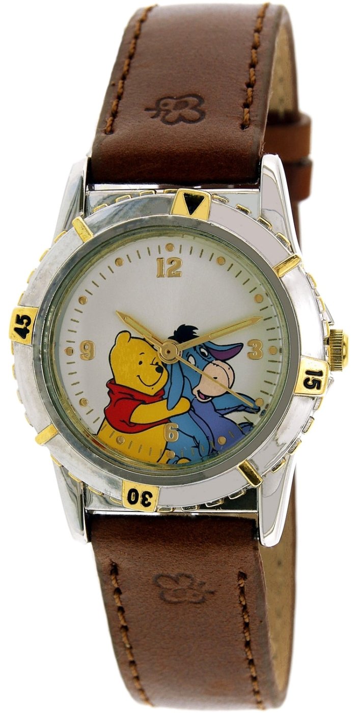 Model: Girls Disney Winnie The Pooh Fashion Quartz Watch with Brown Leather Strap