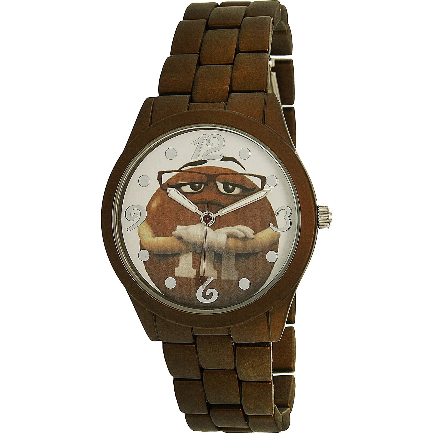 Model: Girl's M&Ms Brown Stainless Steel Quartz Fashion Watch