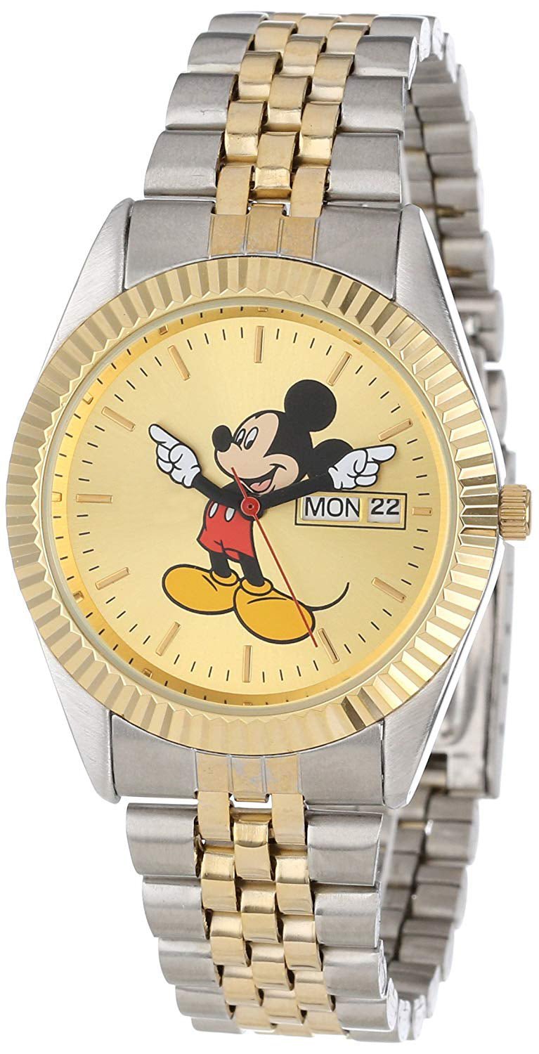 Model: Men's Disney Mickey Mouse Watch with Gold and Silver Tone