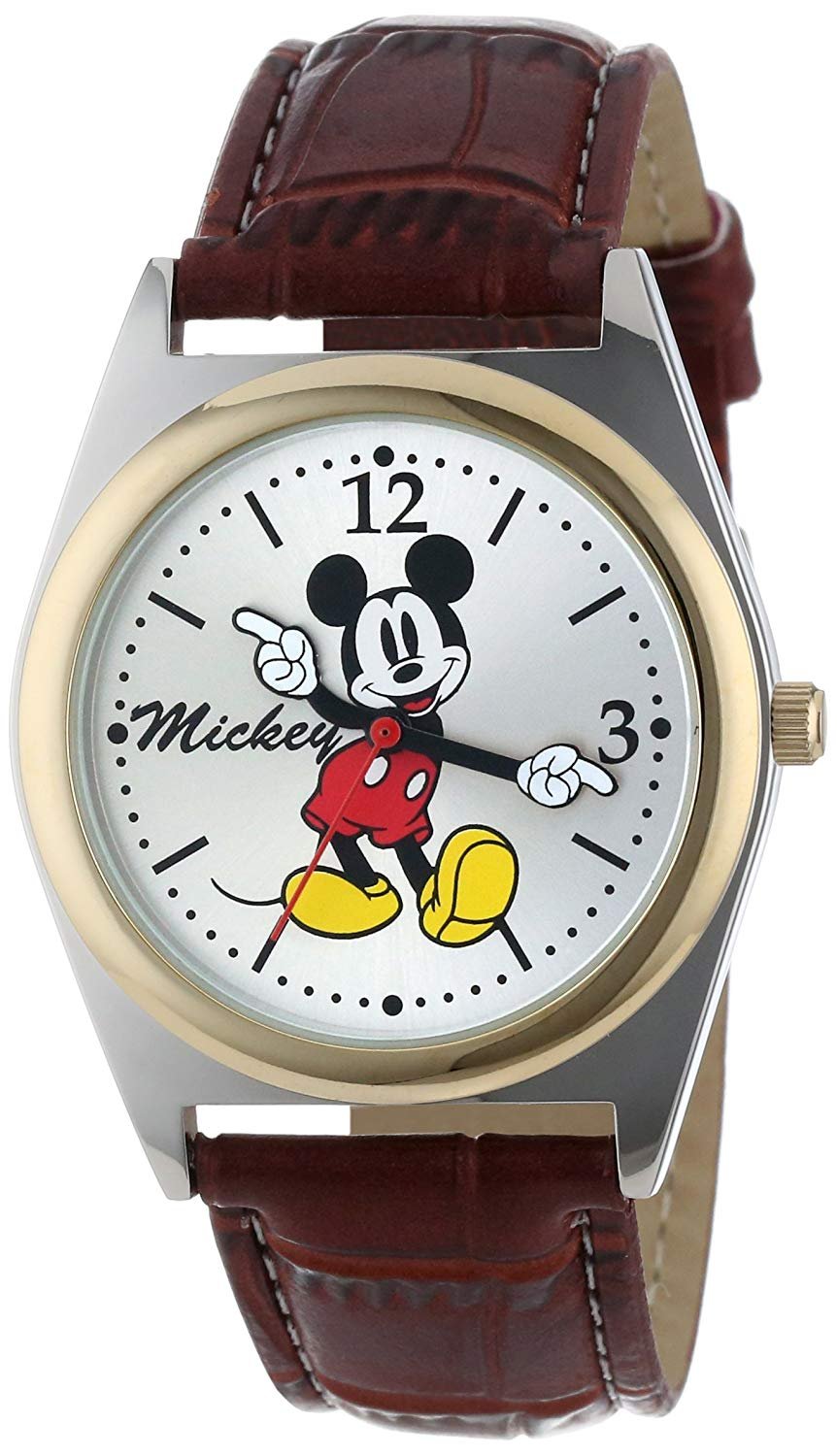 Model: Men's Disney Mickey Silver Polyurethane Quartz Watch