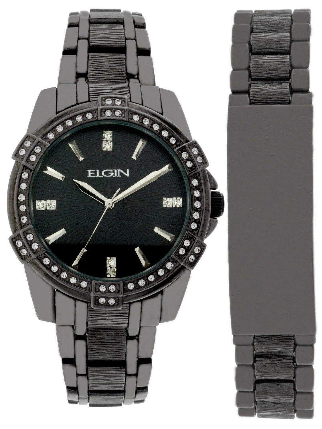 Model: Elgin Men's Two Tone Bracelet Watch-Fg10009gnst