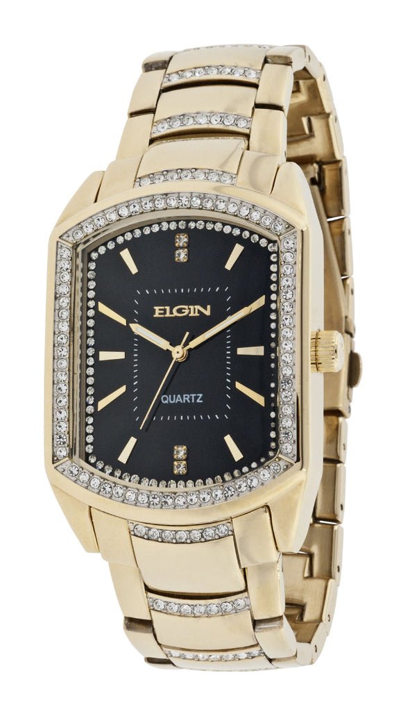 Model: Men's Elgin Dress Casual Watch With Stone Bezel