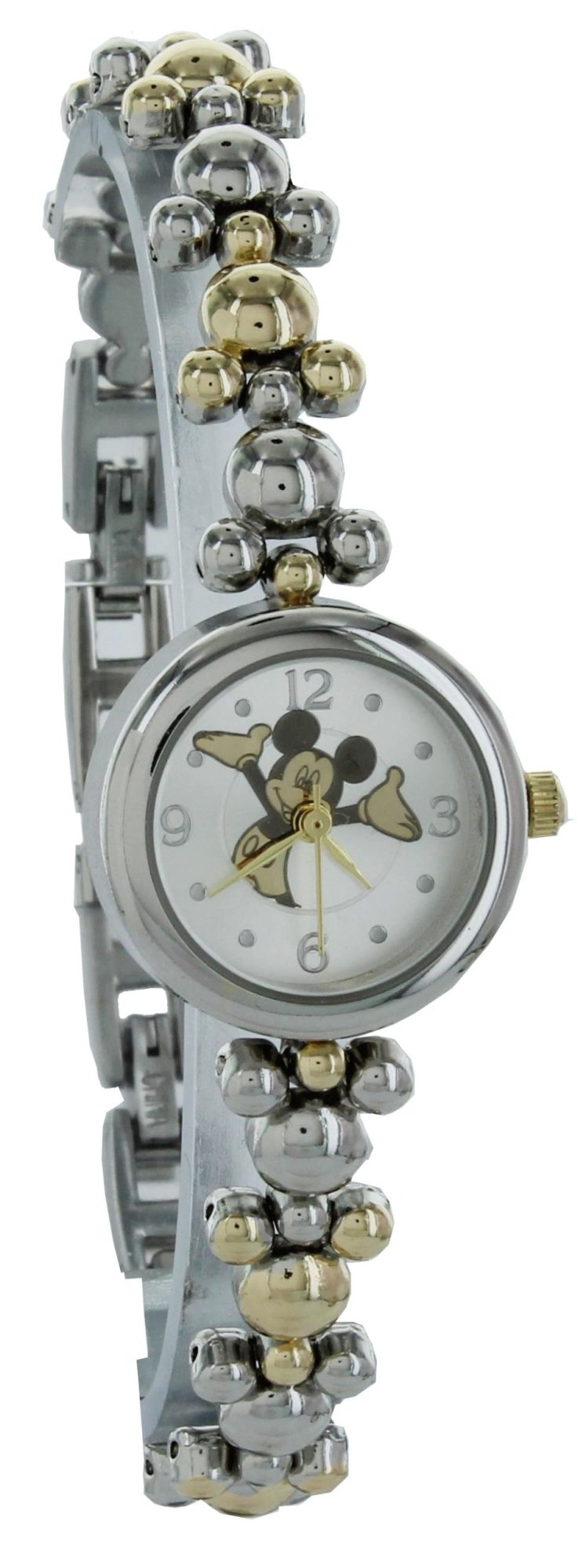 Model: Women's Disney Happy Mickey Mouse with Thin  and Elegant Two Tone Bracelet