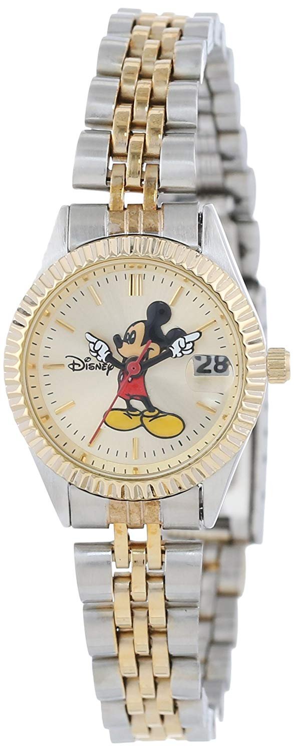 Model: Women's Disney Mickey Mouse Classic 'Moving Hands' Watch with Two-Tone Bracelet