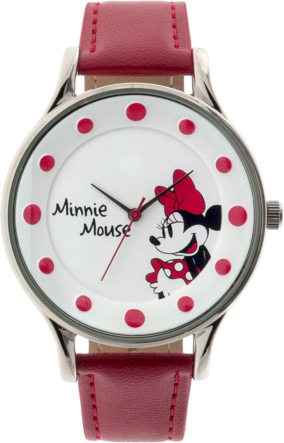 Model: Women's Disney Minnie Mouse Red Analog Display Watch