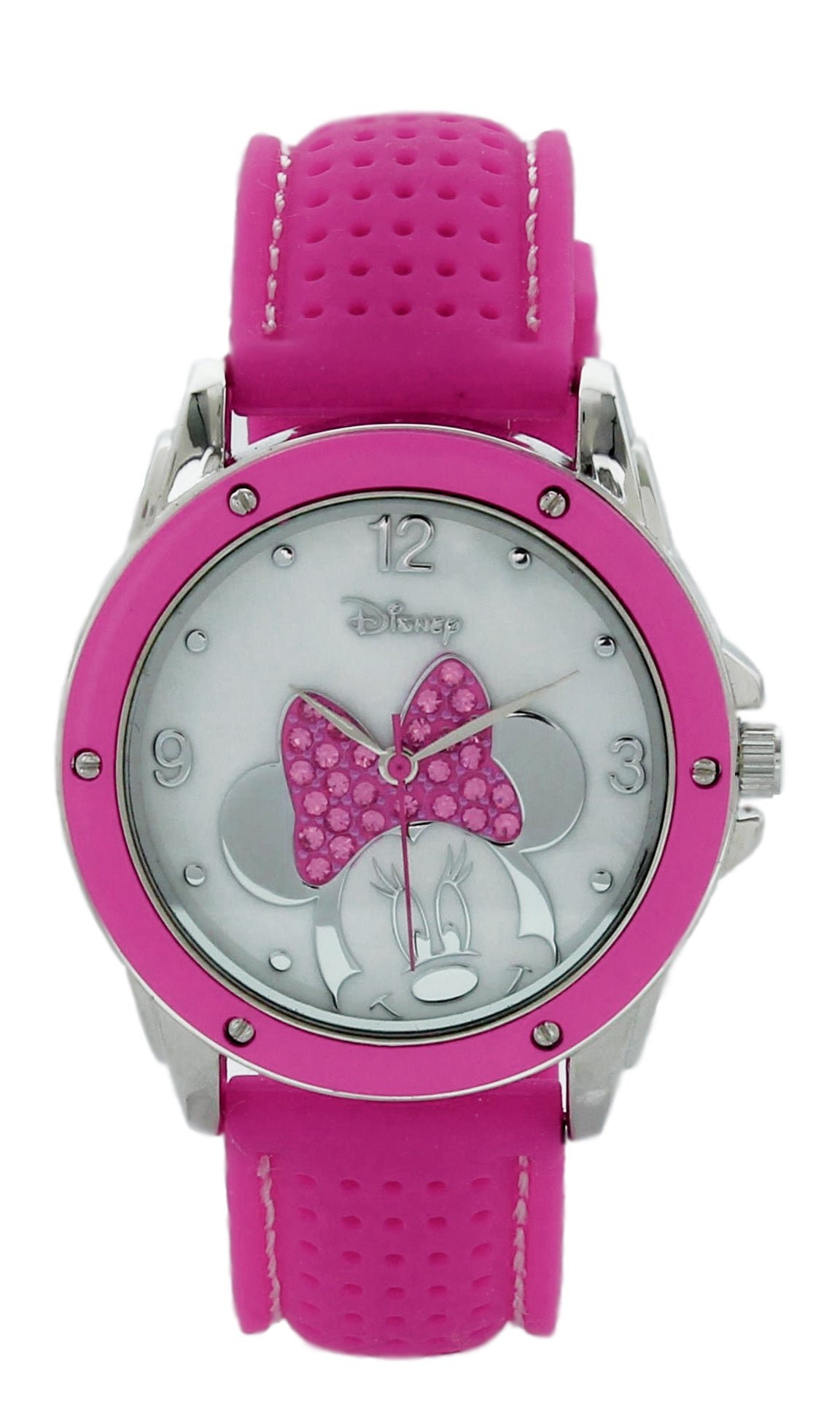 Model: Women's Disney Minnie Mouse Watch with MOP Dial and Hot Pink Strap