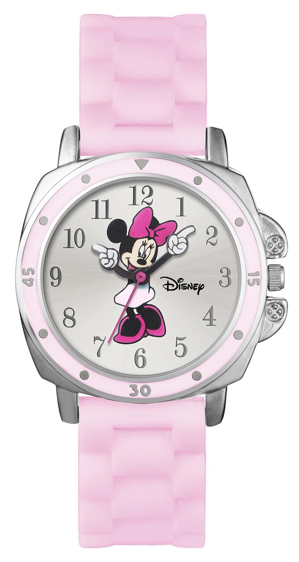 Model: Women's Disney Minnie Mouse Watch with Pink Silicon Strap