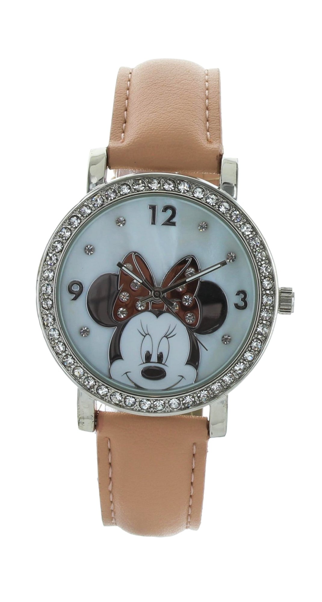 Model: Women's Disney Minnie Mouse Watch with Rhinestones and Pink Band