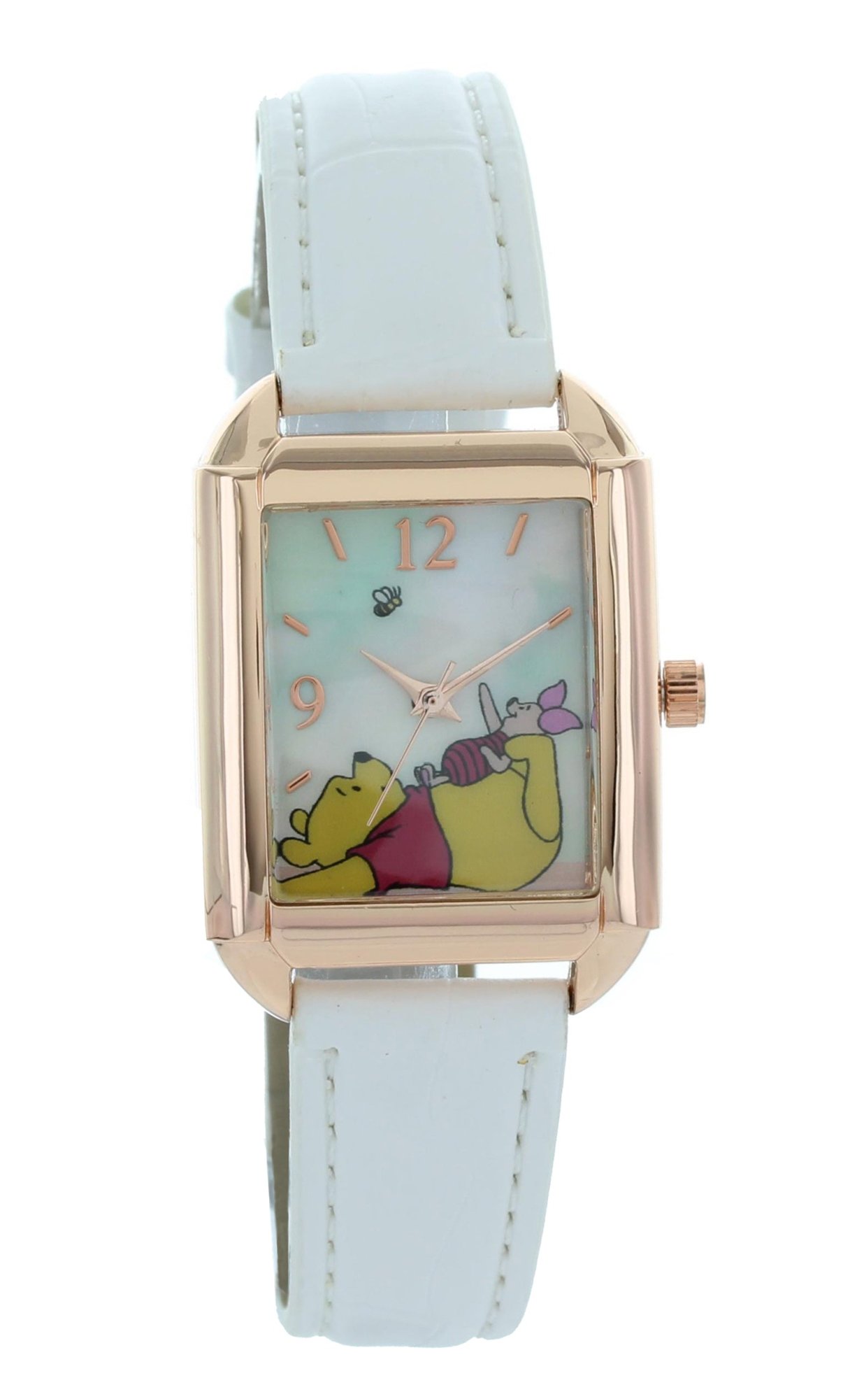 Model: Women’s Disney Watch Features Winnie Pooh and Piglet Watching a Bee