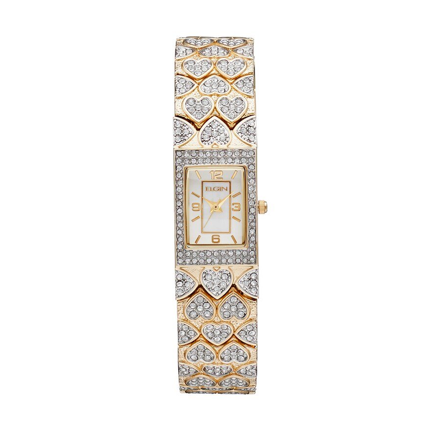 Model: Women's Elgin Heart Crystal Accented Watch