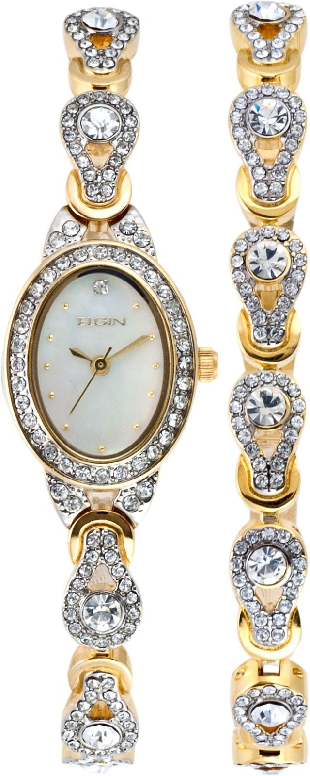 Model: Women's Elgin Tear Drop Watch and Bracelet Set