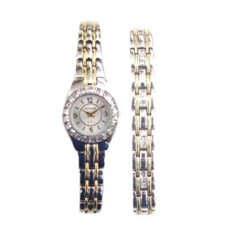 Model: Women's Elgin Two Tone Dress Watch and Bracelet Set
